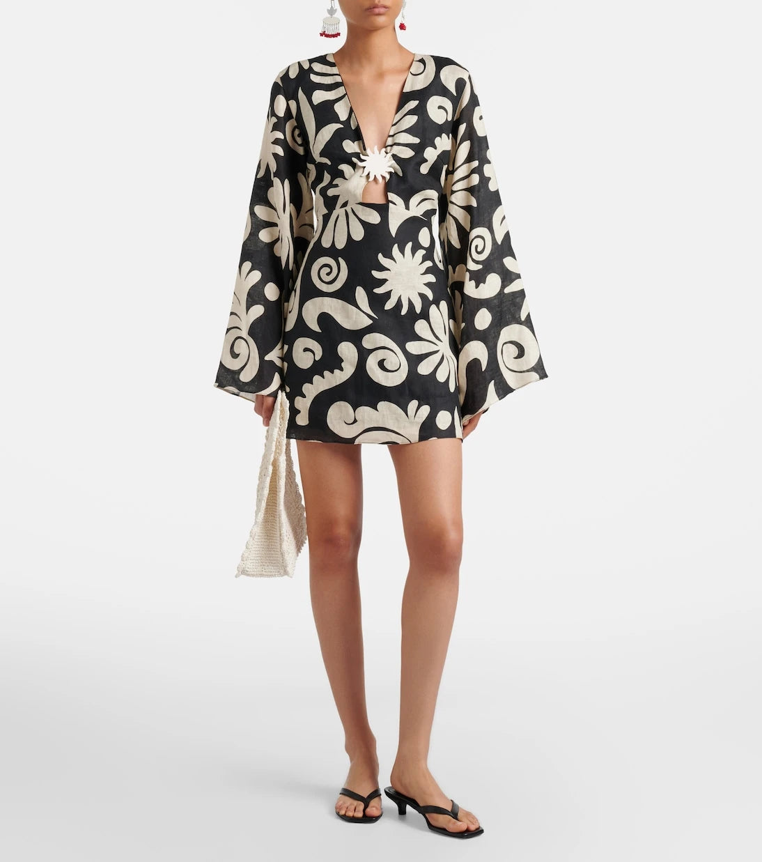 Cala de la Cruz - Vera printed linen minidress