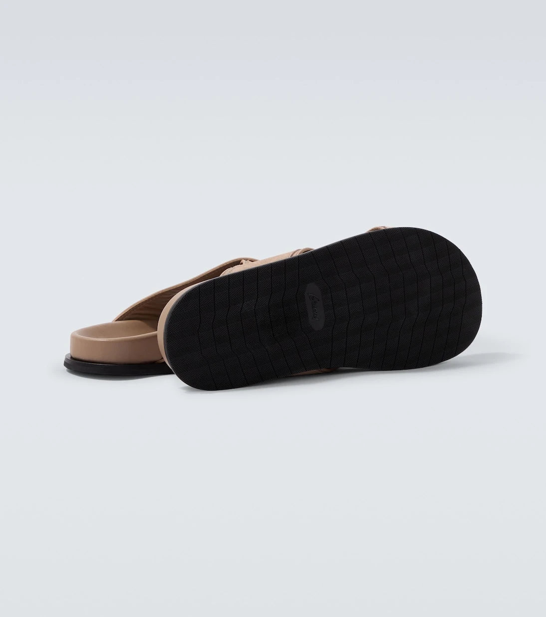 Brioni - Leather-trimmed suede sandals