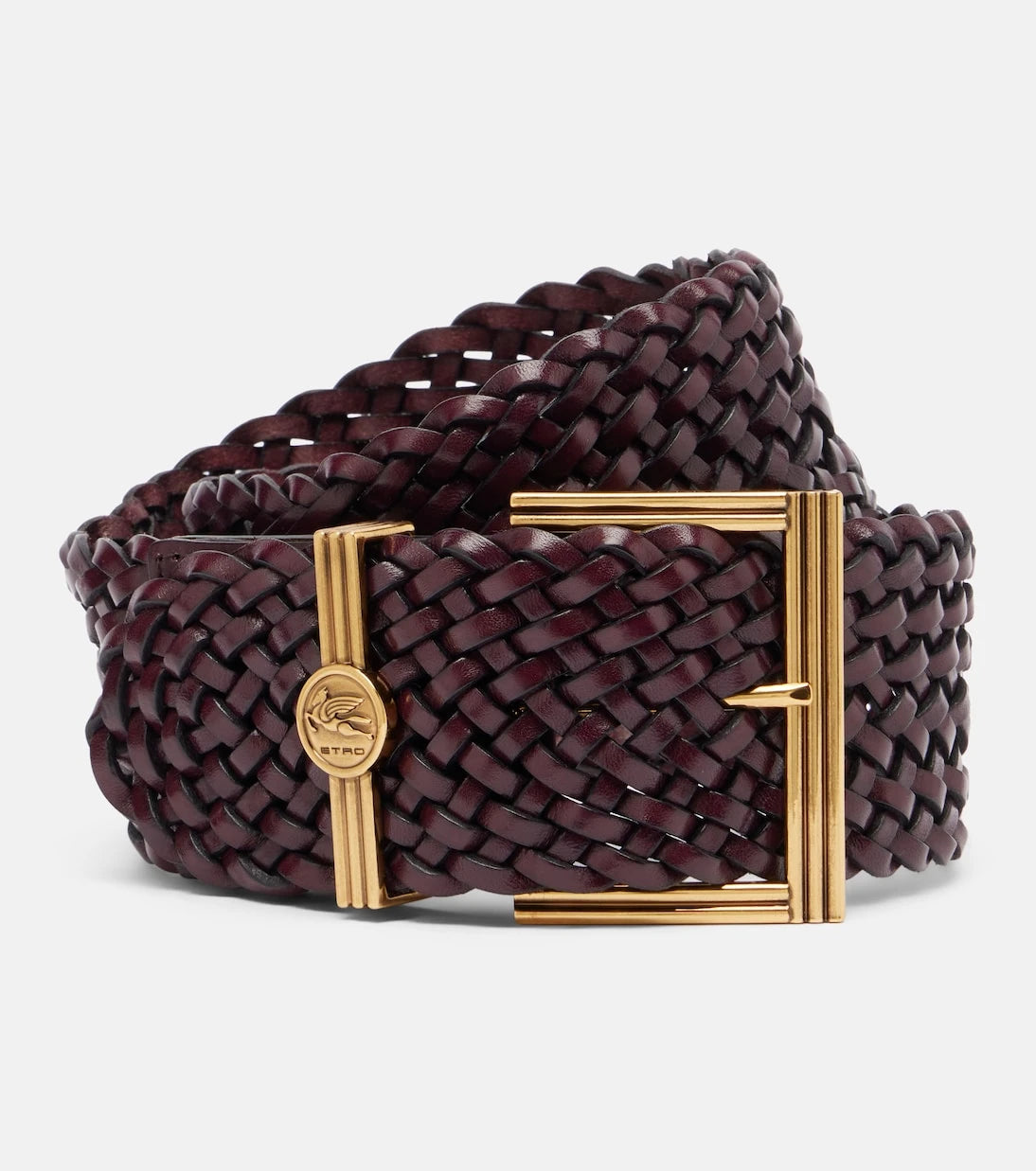 Etro - Pegaso woven leather belt