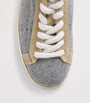 Eleventy Wool Suede-Trim Sneakers