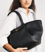Leather New York Tote Bag BLACK