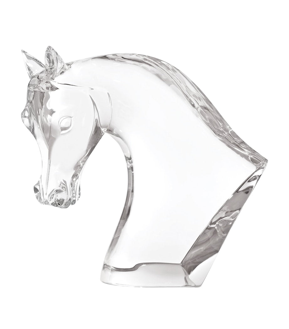 Lalique Crystal Horse Head Sculpture (38cm)