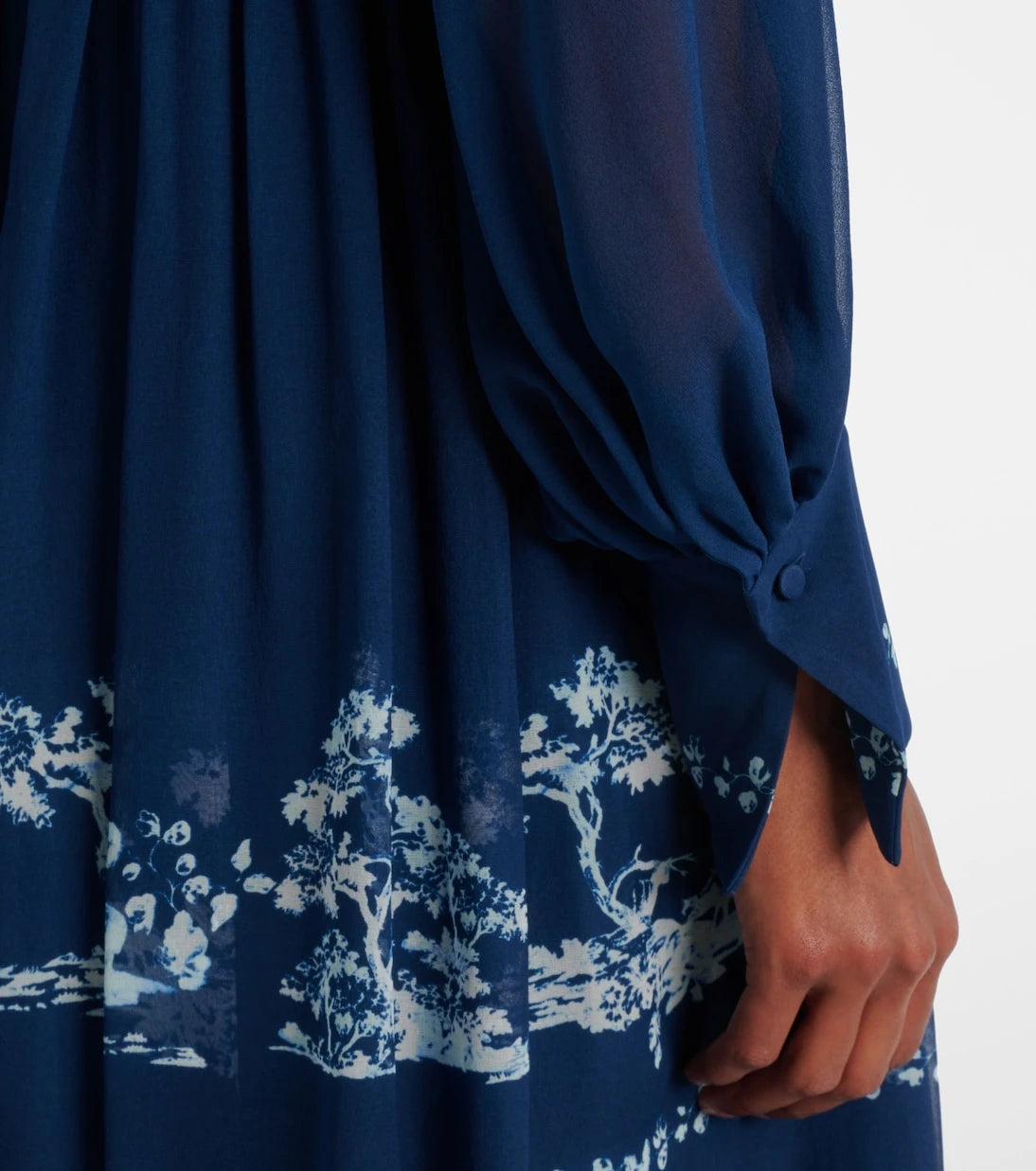Erdem - Floral ruched silk gown