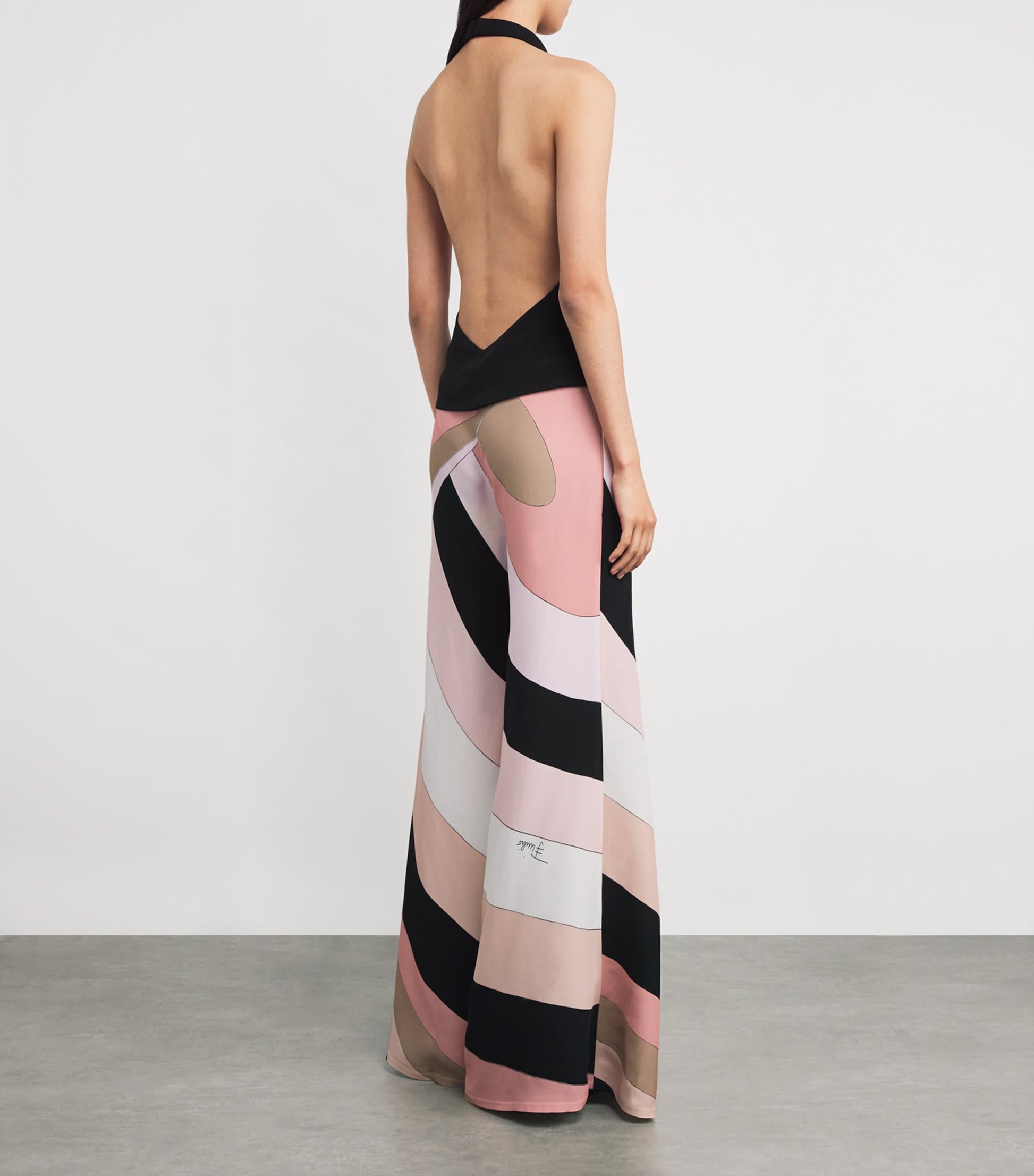 PUCCI Multi Iride Print Halterneck Jumpsuit