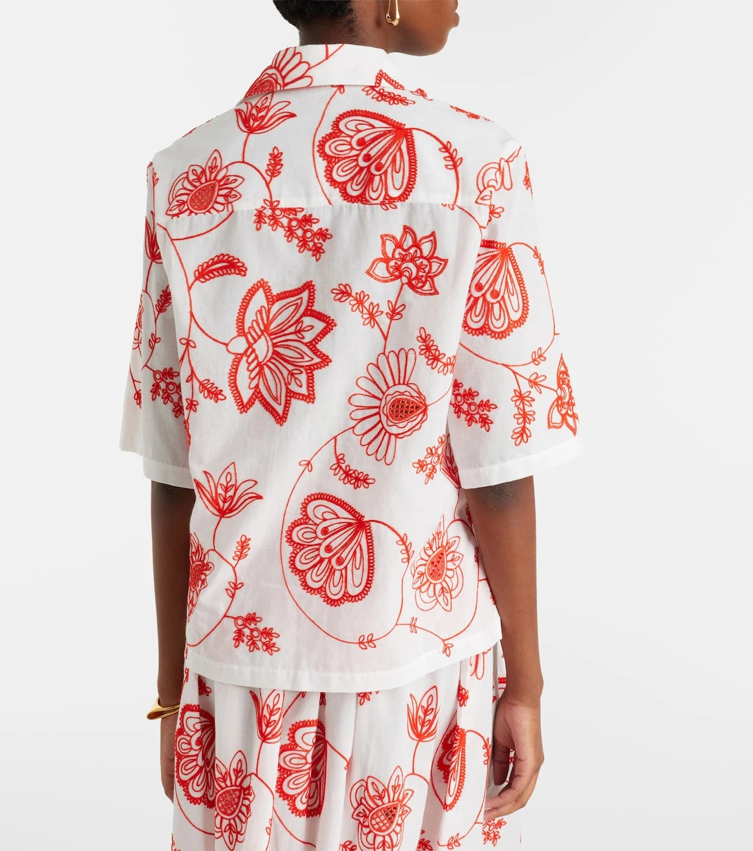 Eres - Izana embroidered cotton-blend shirt