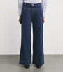 Rag & Bone Blue Selah Wide-Leg Jeans
