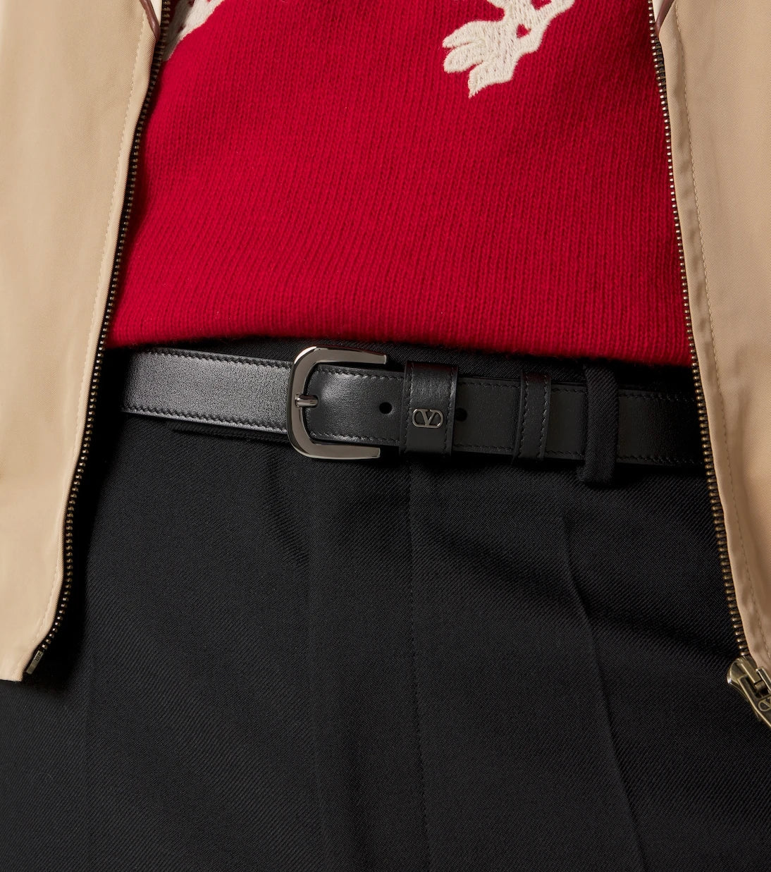 Valentino Garavani - VLogo leather belt