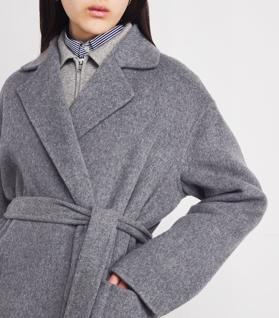 Polo Ralph Lauren Grey Wool Wrap Coat