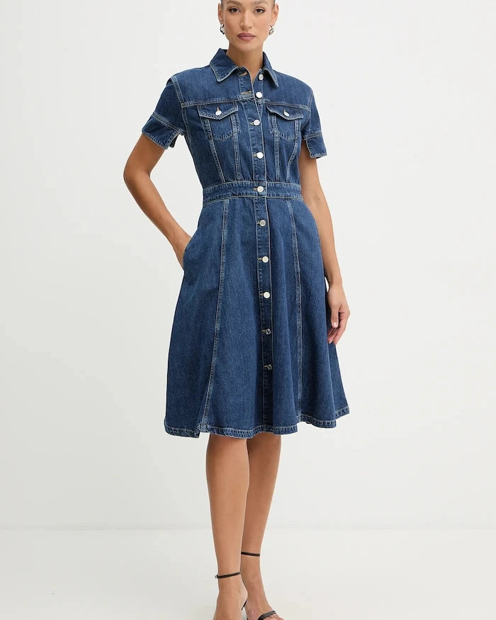 Дънкова рокля Karl Lagerfeld FASHION DENIM