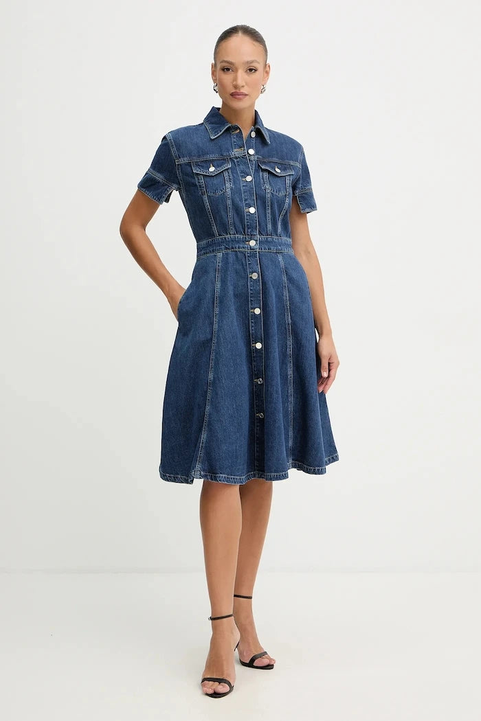 Дънкова рокля Karl Lagerfeld FASHION DENIM