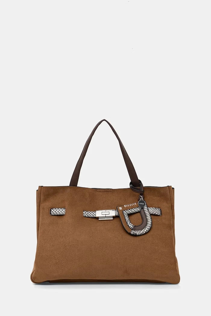 DKNY BRYAR kadın süet görünümlü shopping çanta