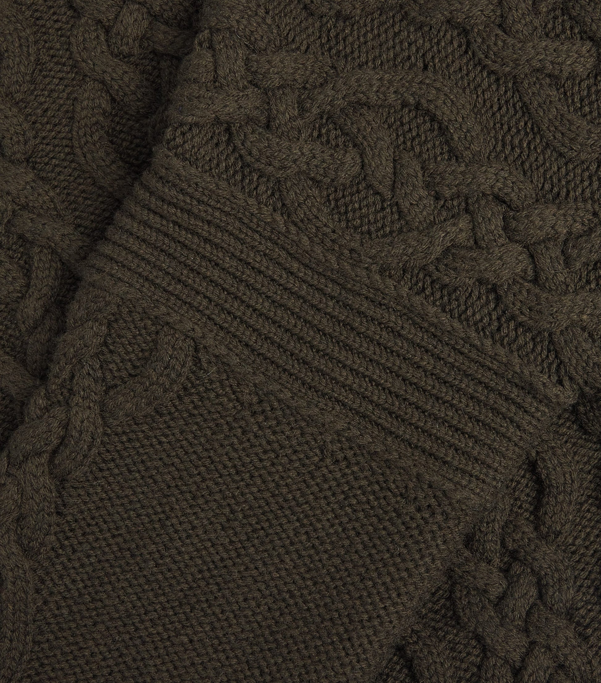 Green Wool-Cashmere Cable-Knit Mini Dress