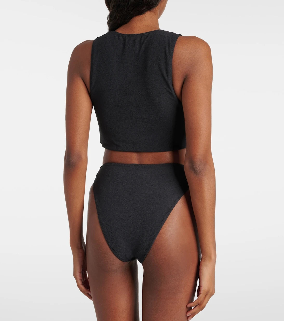 Same - Floral-appliqué high-rise bikini bottoms