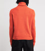 Orange Wool-Blend Rollneck Sweater