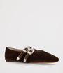 Le Monde Beryl Brown Velvet Claudia Ballet Flats
