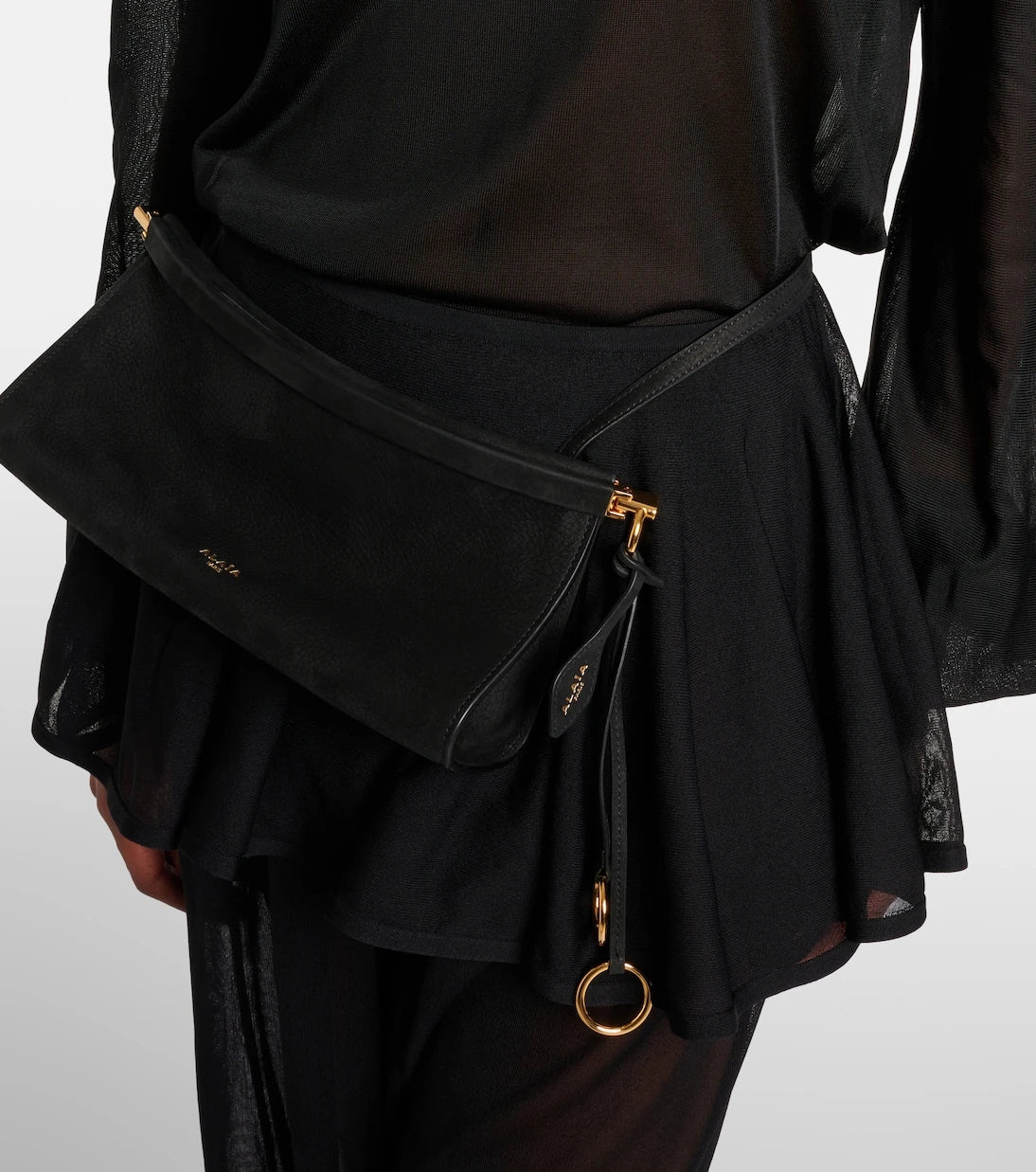 Alaïa - حقيبة كتف Le Click East West الصغيرة