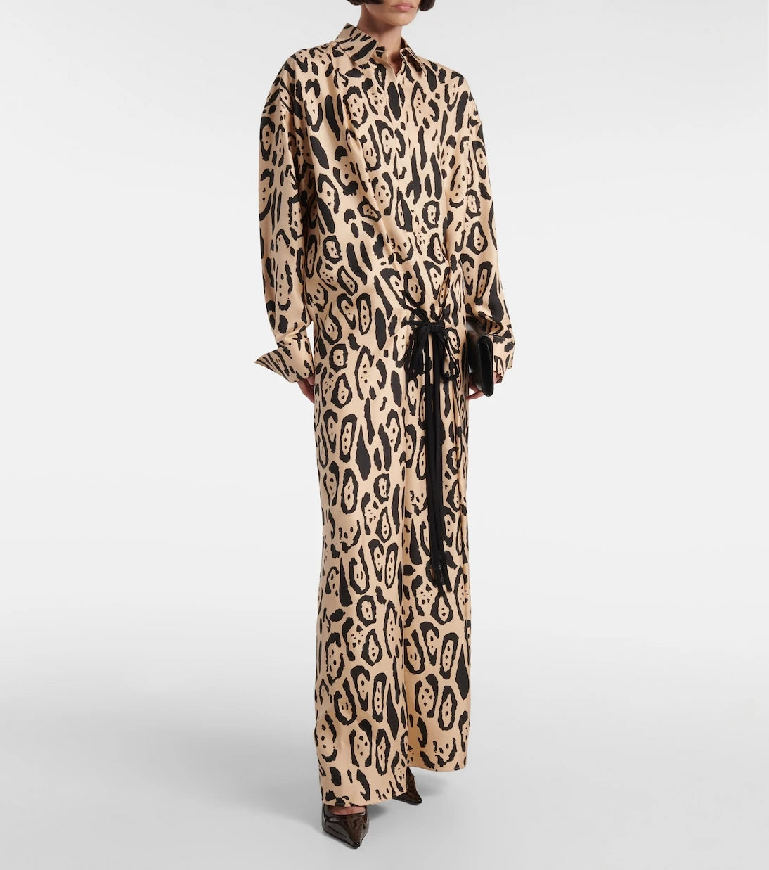 Sportmax - Astoria printed silk twill gown