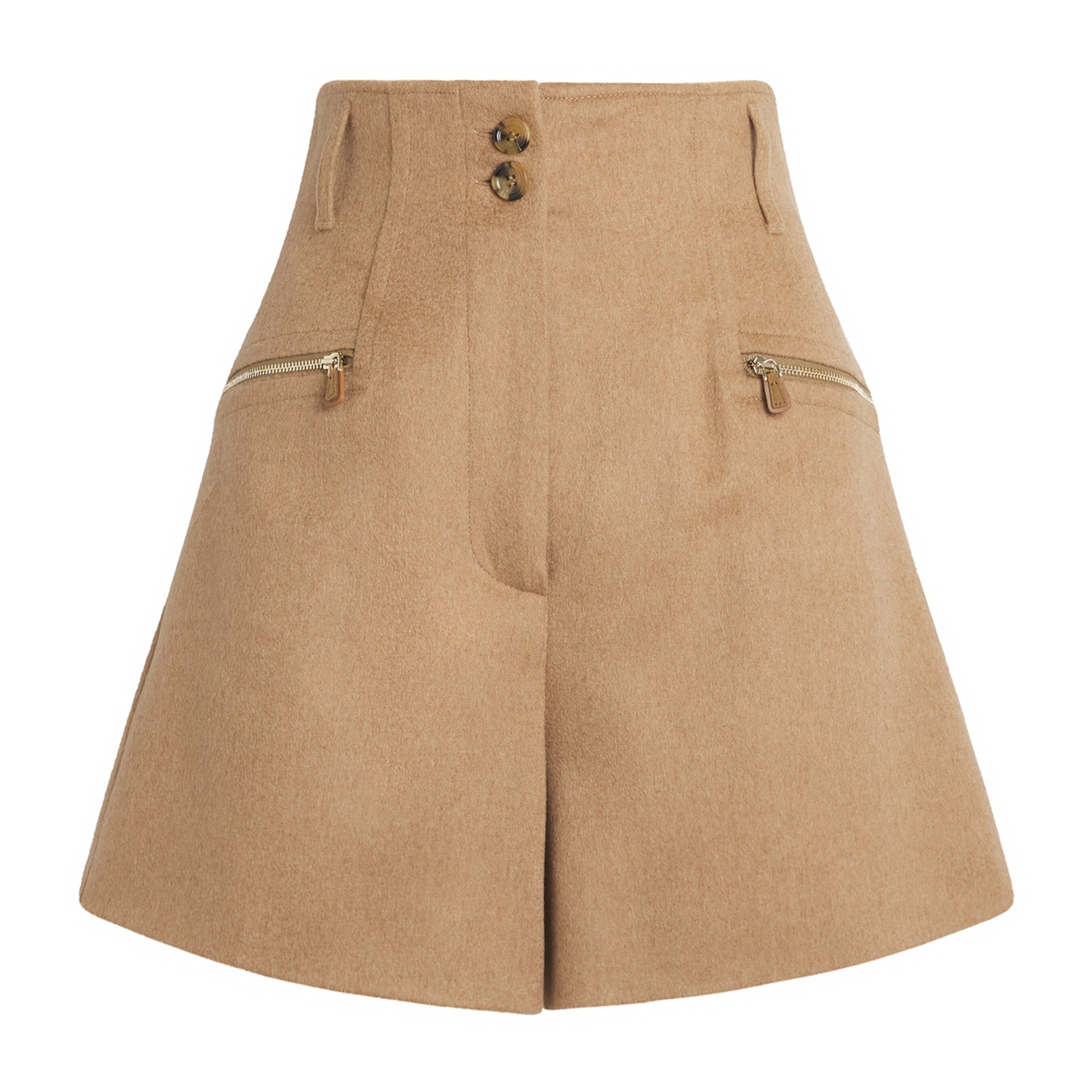 Max Mara Beige Wool Shorts