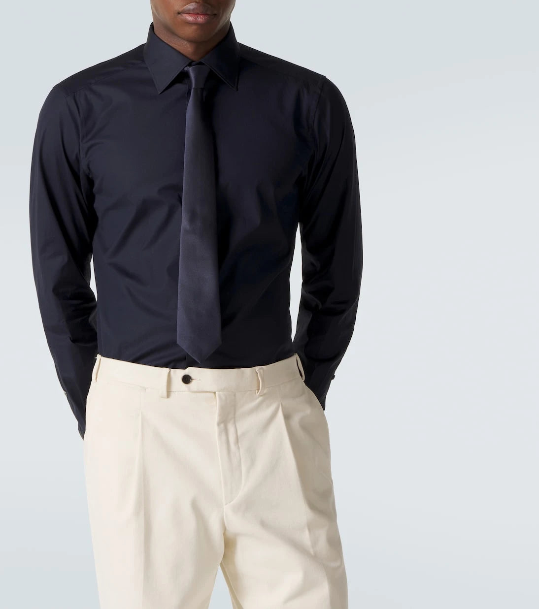 Zegna - قميص من مزيج القطن