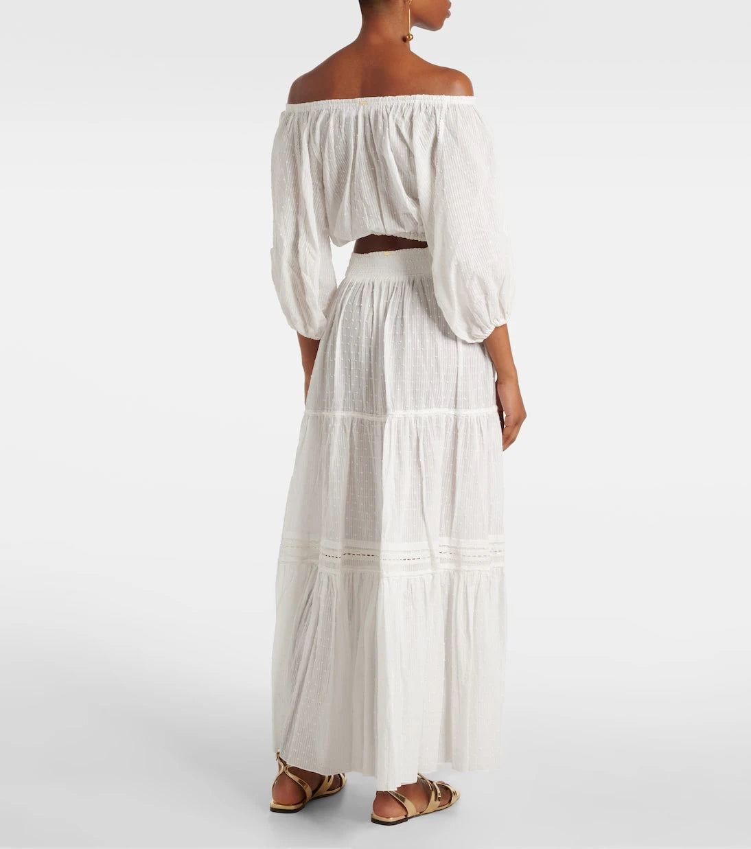 Poupette St Barth - Tiered cotton maxi skirt
