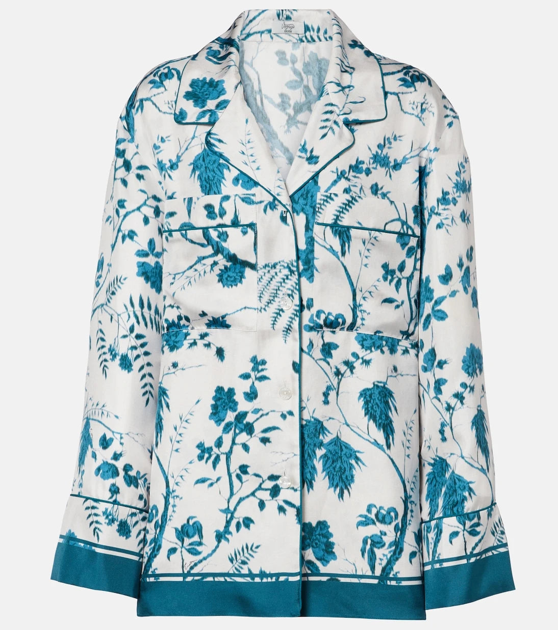 Erdem - Floral silk pajama shirt