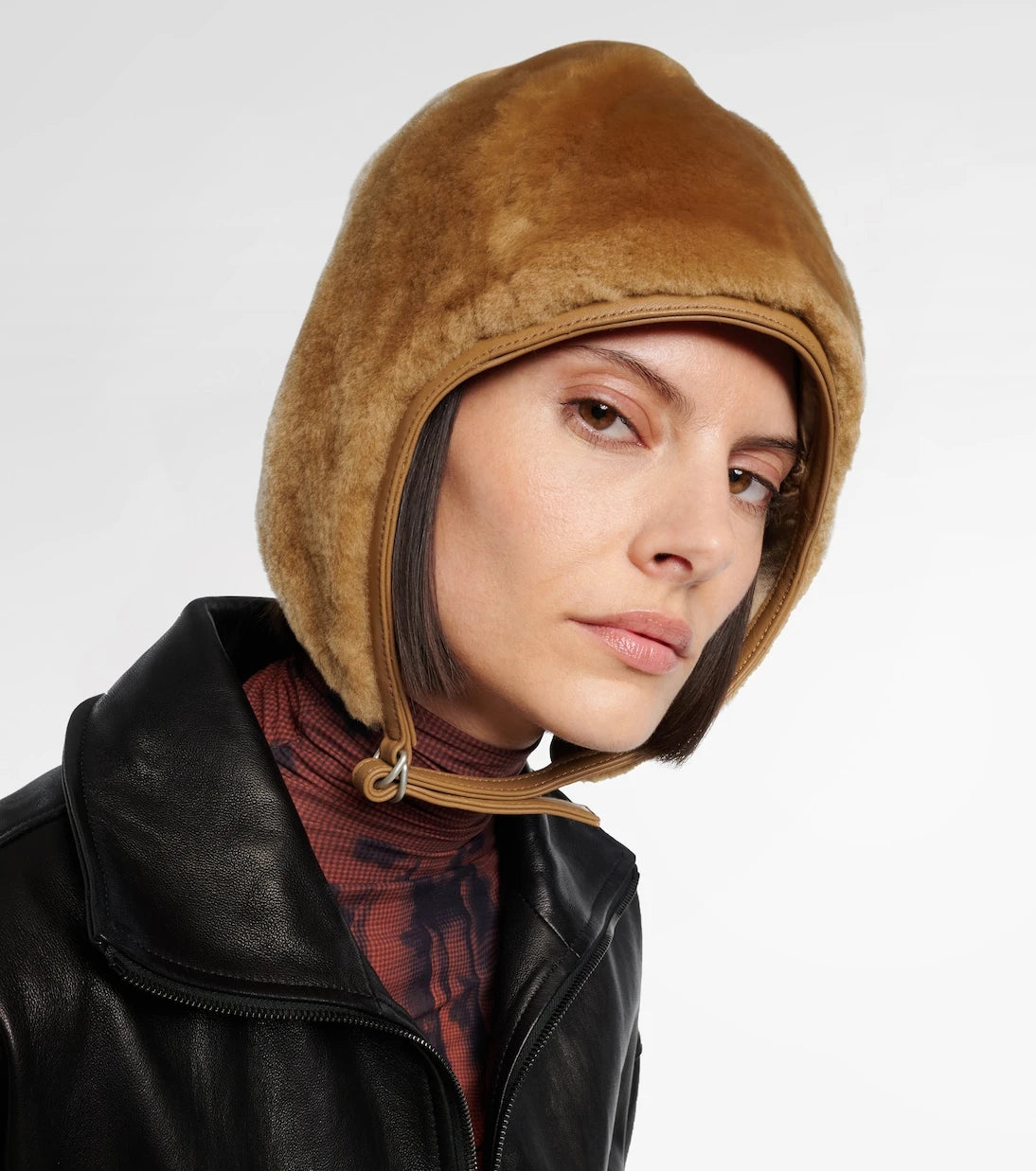Acne Studios - Belmer leather-trimmed shearling hat