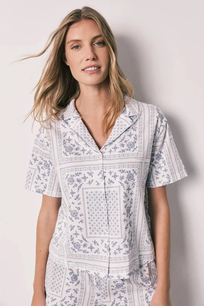 women'secret iki parçalı kadın denim pijama
