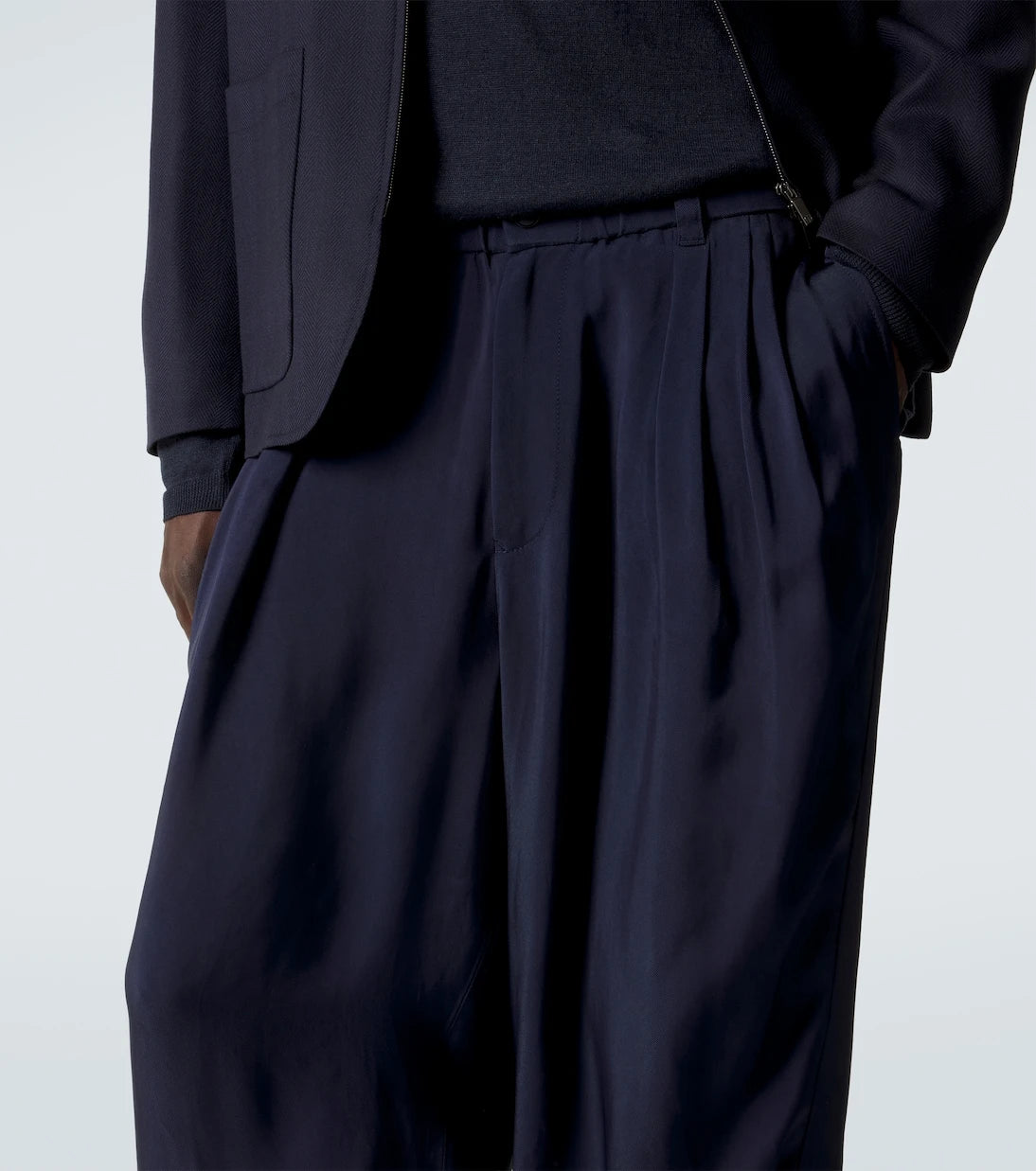 Giorgio Armani - Pleated twill tapered pants