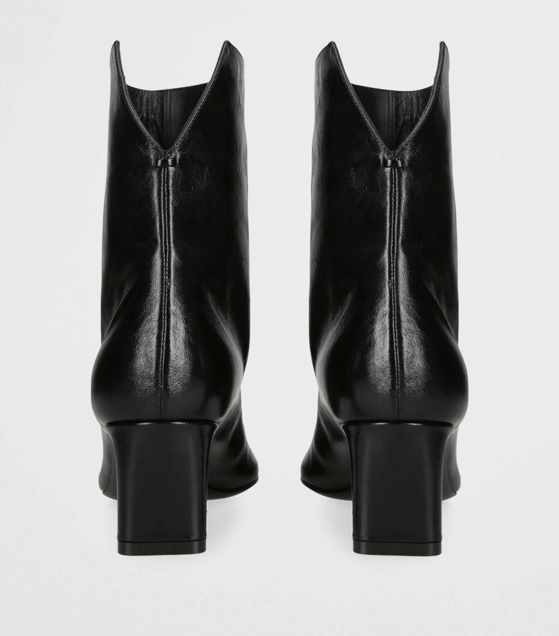 Black Leather Ona Ankle Boots 55