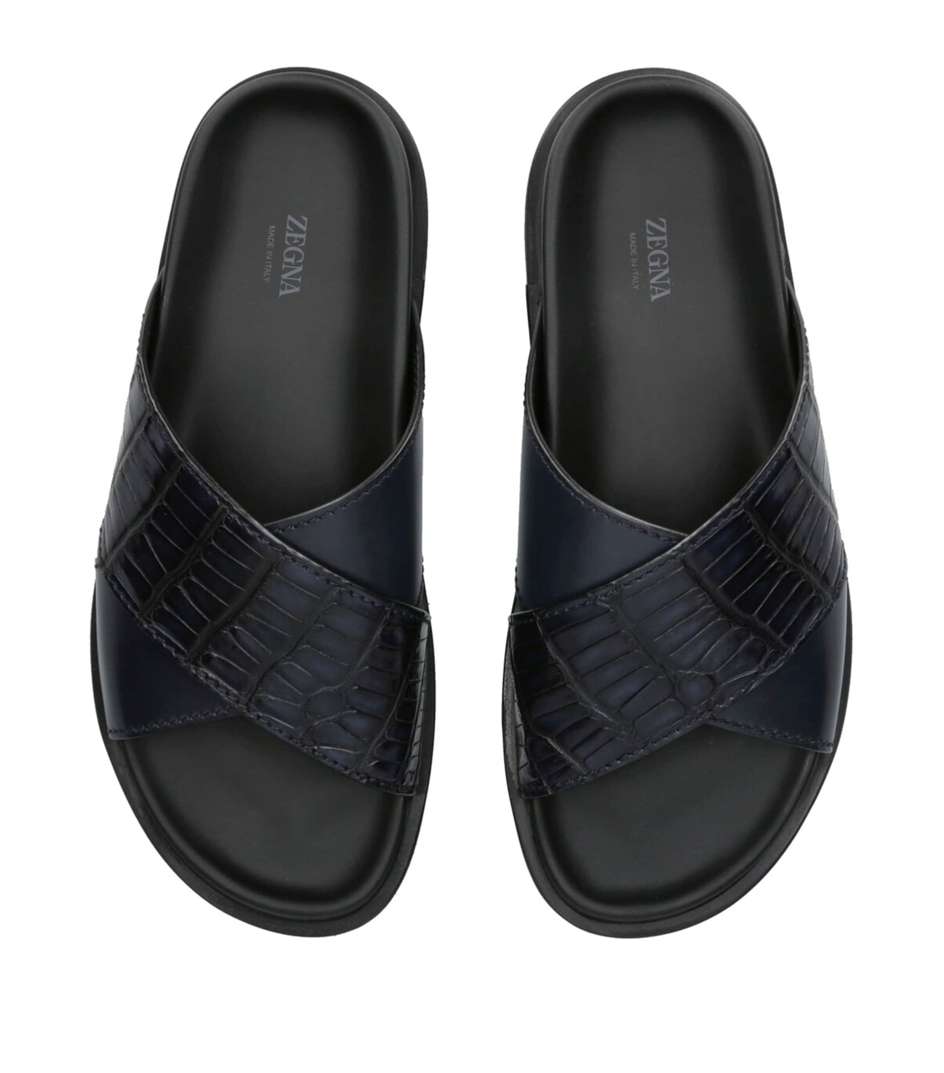 Zegna Crocodile Leather Sandals