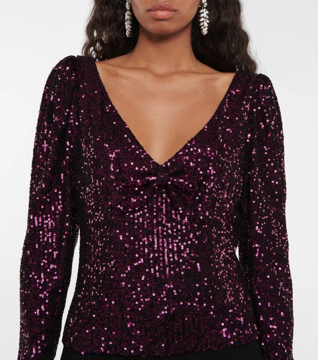 Caroline Constas - Taylor sequined v-neck top