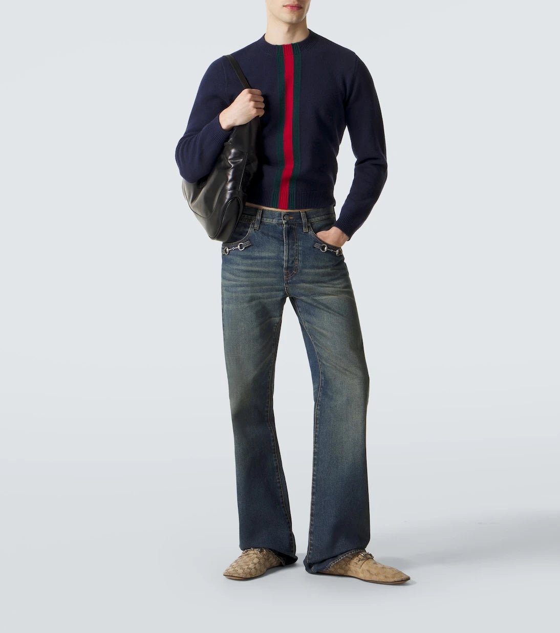 Gucci - Web Stripe wool sweater