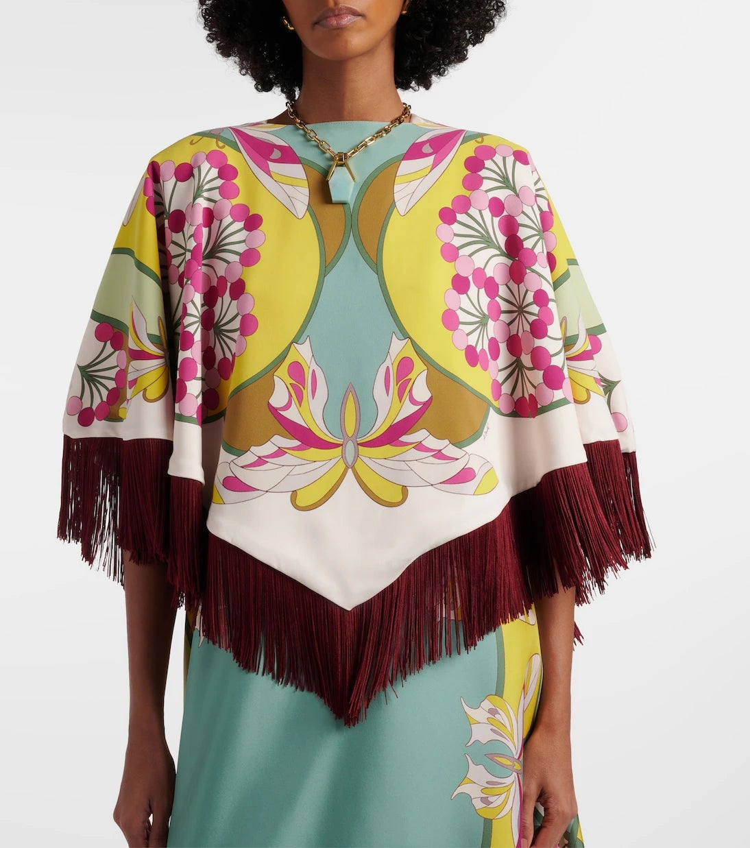 La DoubleJ - Florette Placée reversible satin poncho