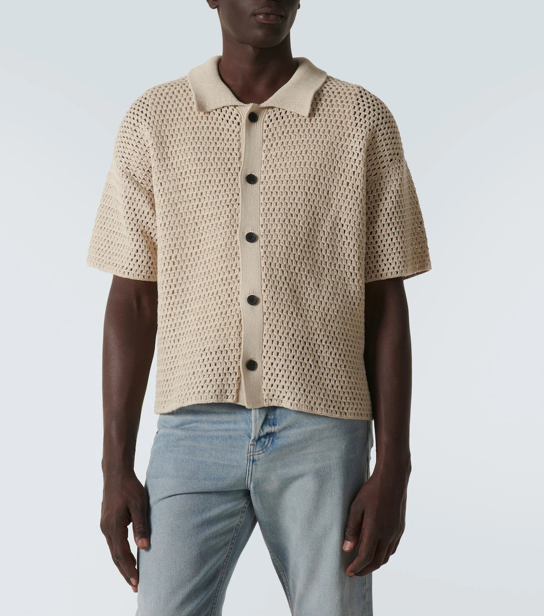 Frame - Open-knit cotton cardigan