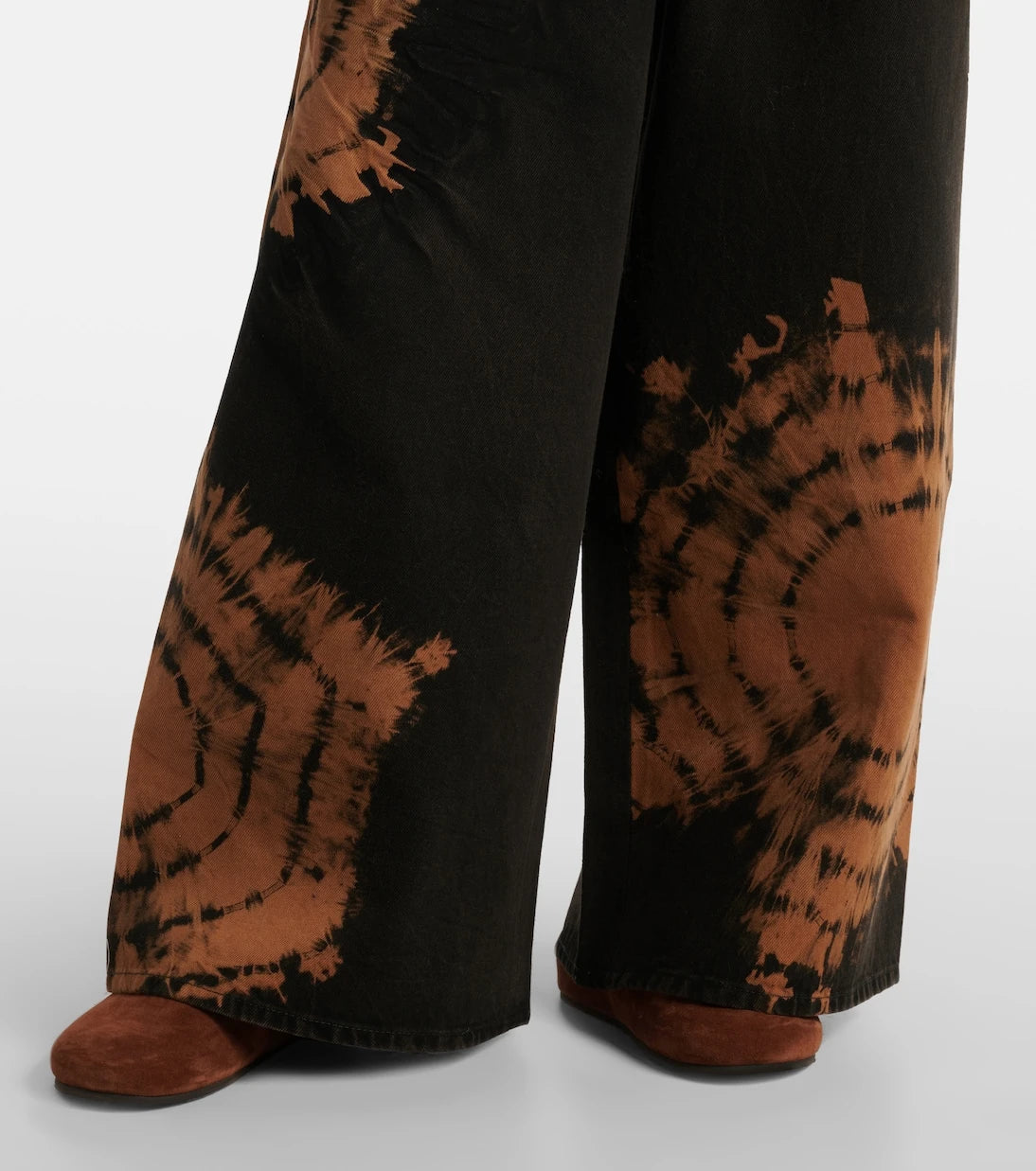 Alanui - Printed cotton wide-leg pants