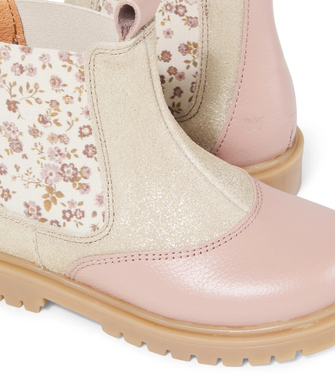 Wheat - Kana floral leather Chelsea boots