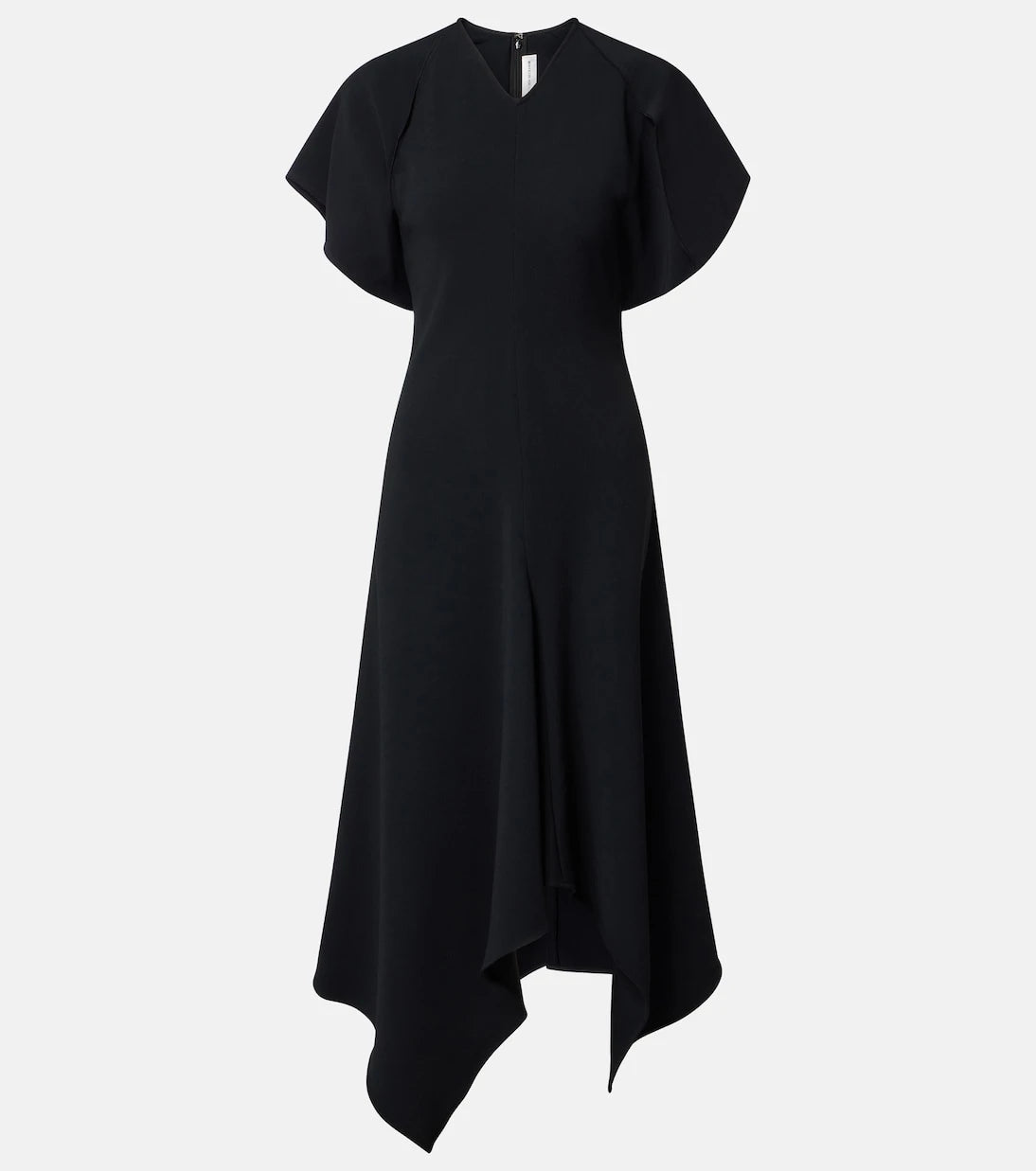Victoria Beckham - Asymmetric draped cady midi dress