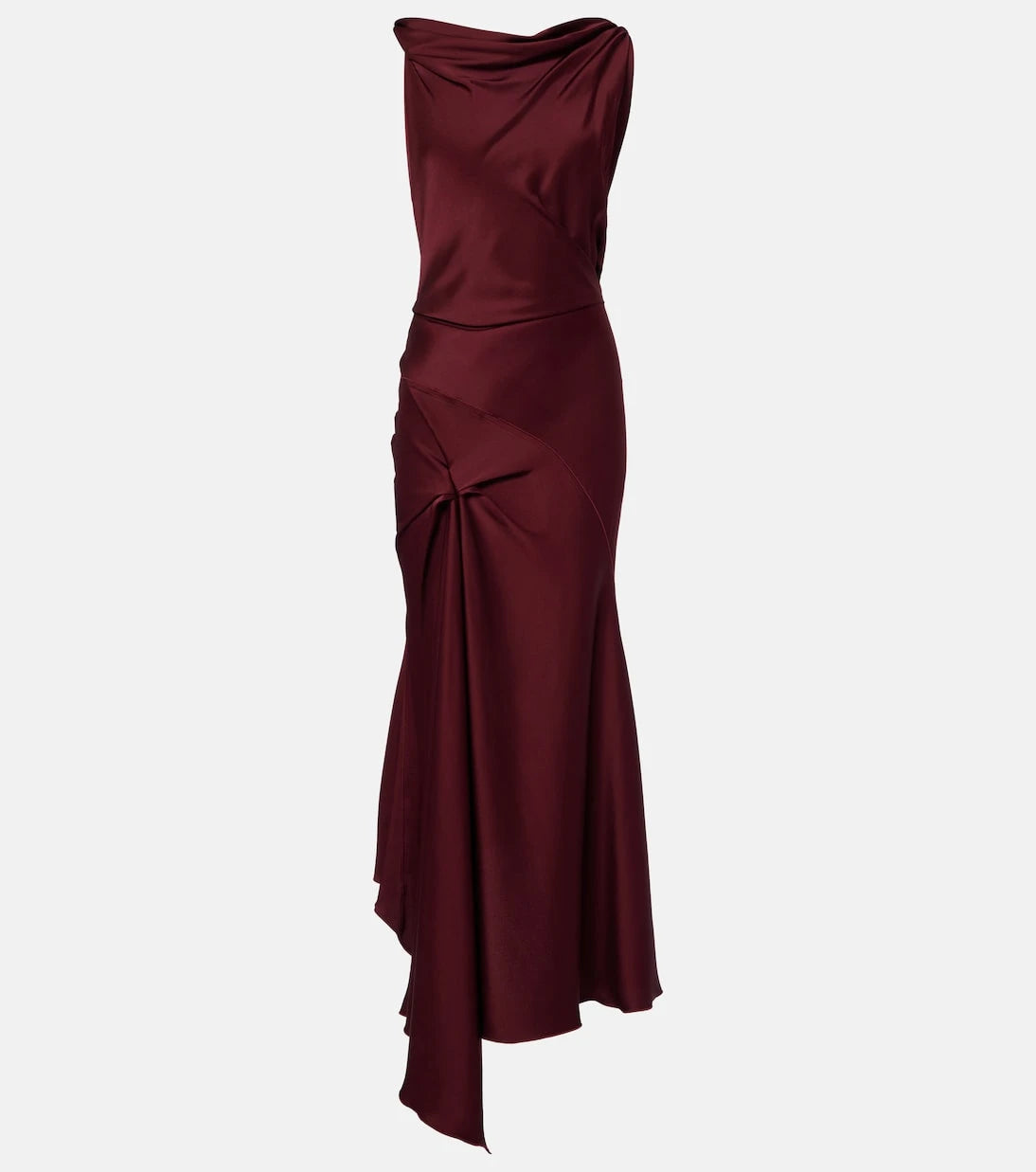 Victoria Beckham - Posy draped satin midi dress