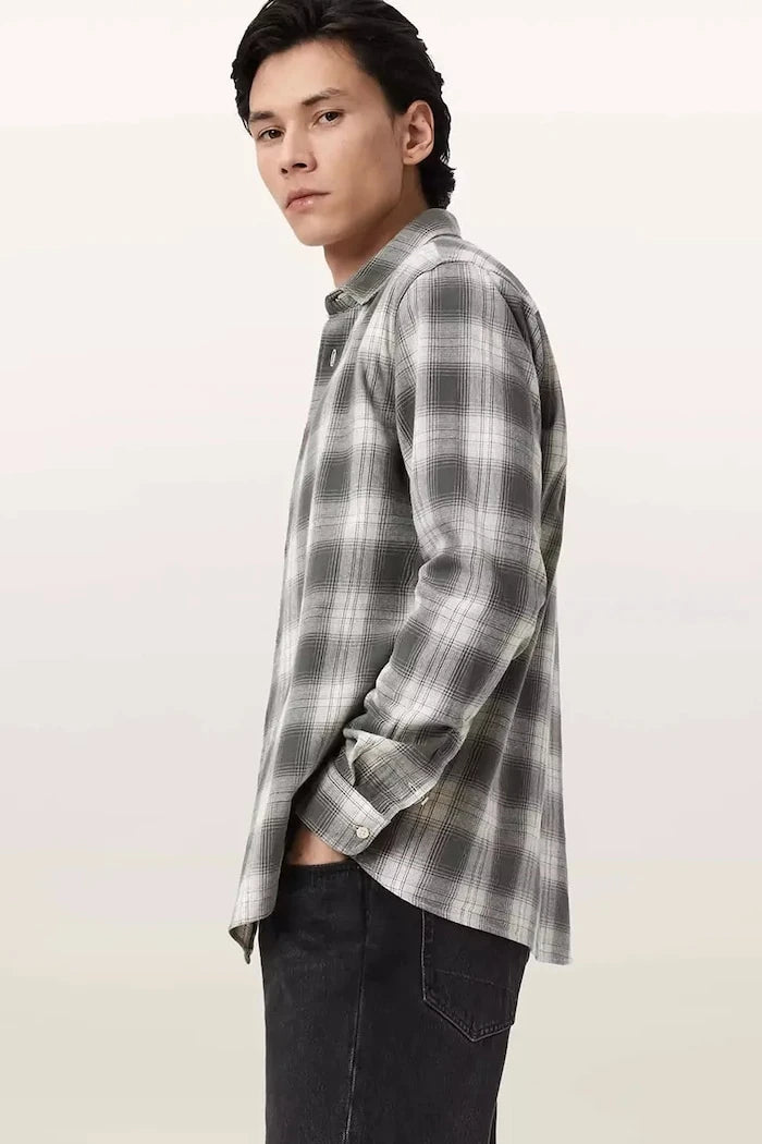 Памучна риза AllSaints KELBY