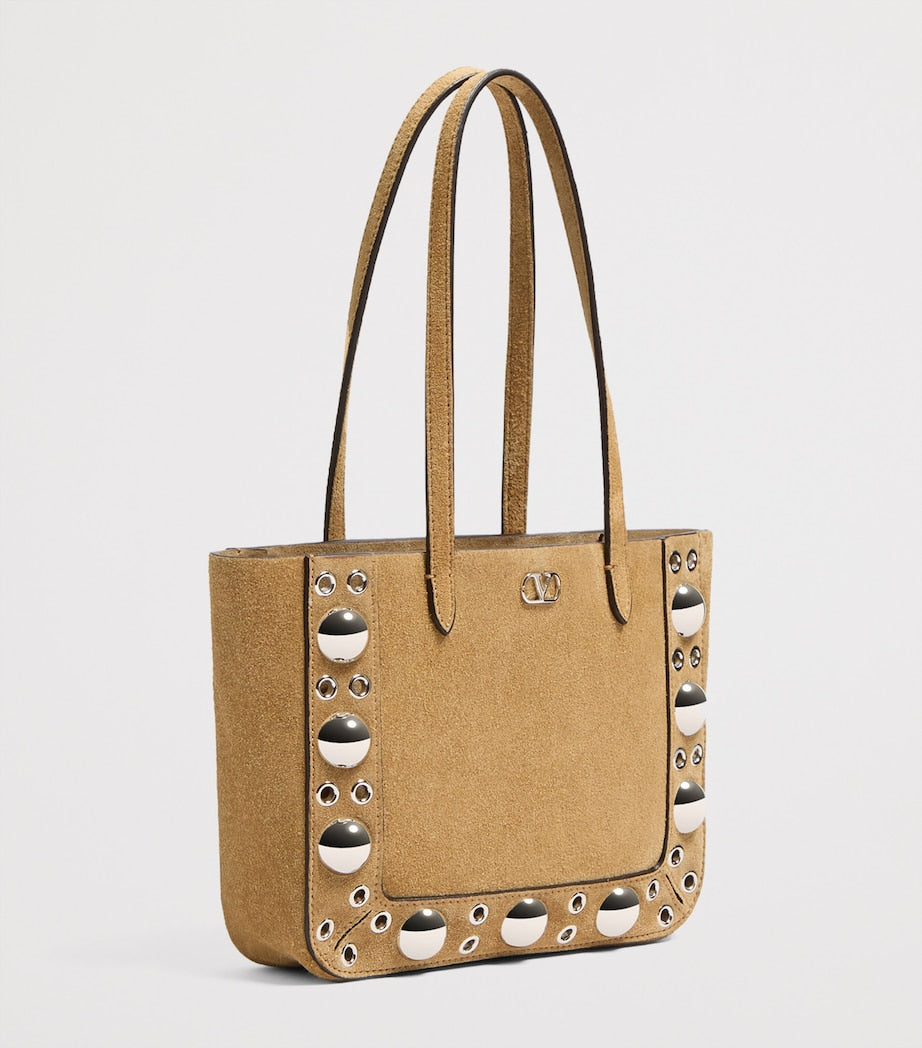 Valentino Garavani Brown Mini Suede Nellcôte Shoulder Bag