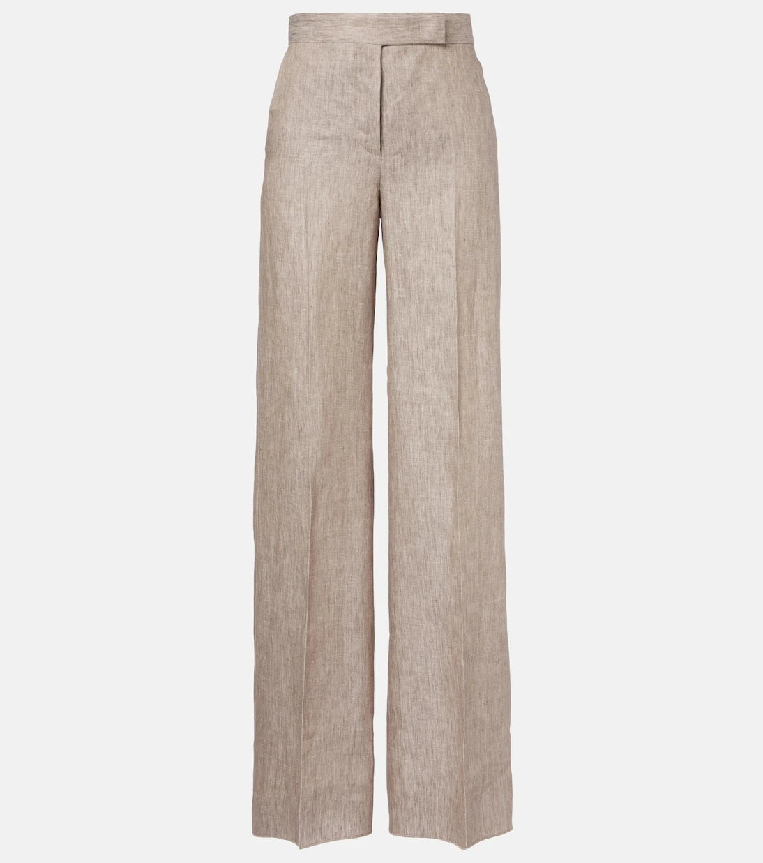 Max Mara - Deserto herringbone linen wide-leg pants