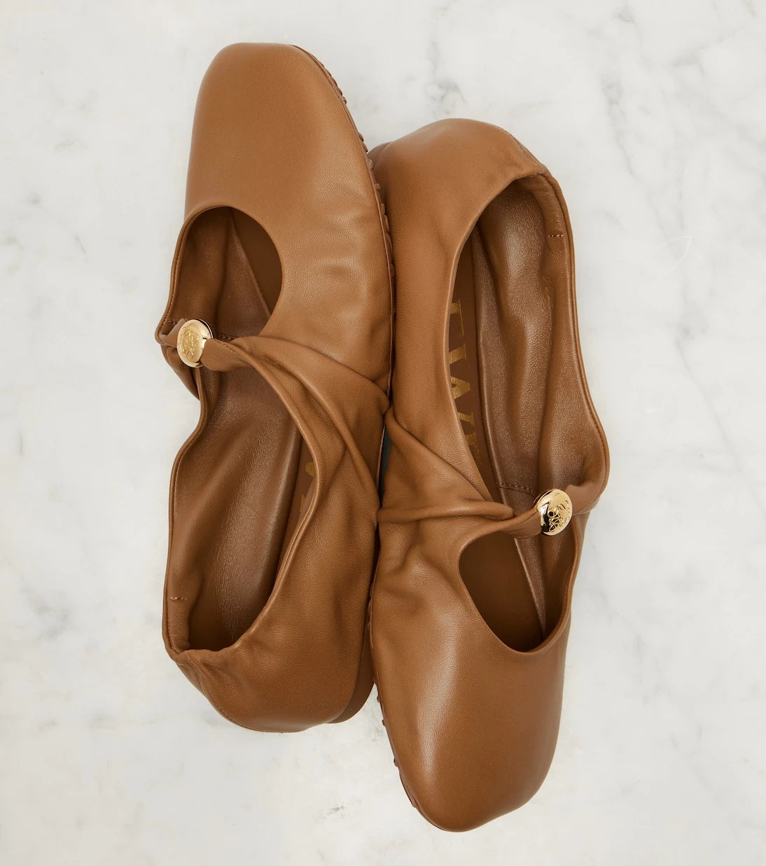Loewe - Pebble leather ballet flats