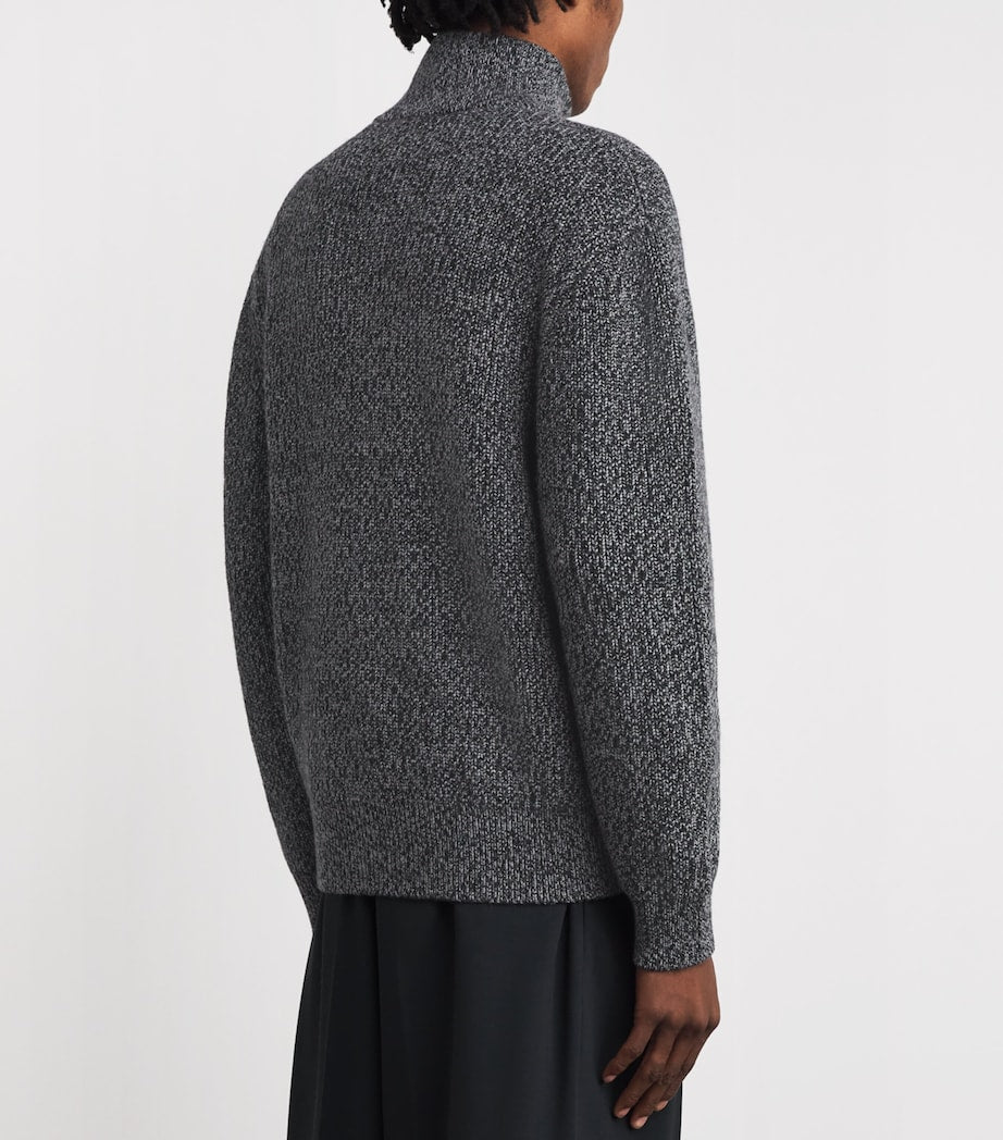 Officine Generale Merino Wool Quarter-Zip Sweater