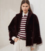 Red Shearling Reversible Overcoat