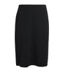 Black Smooth Layers Midi Skirt