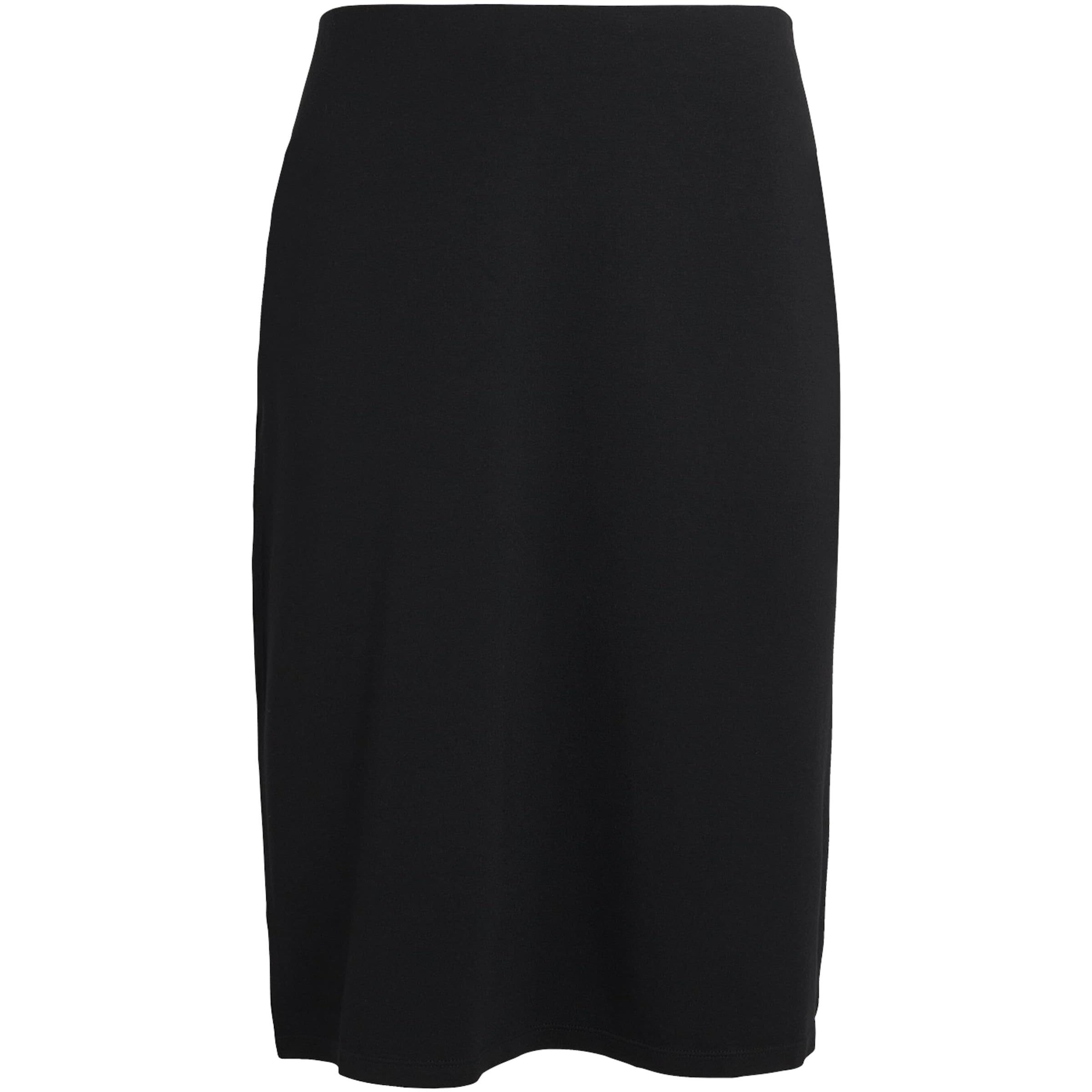 Black Smooth Layers Midi Skirt