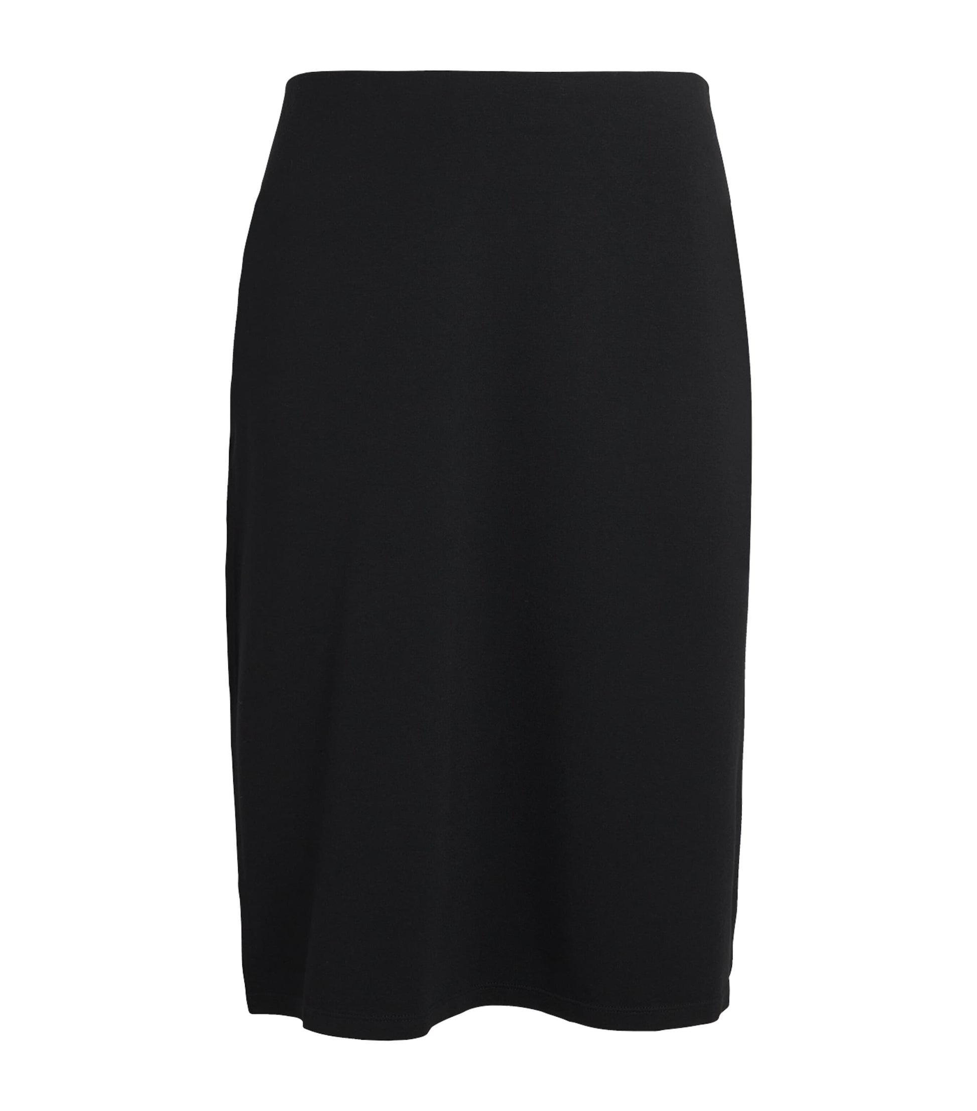 Black Smooth Layers Midi Skirt