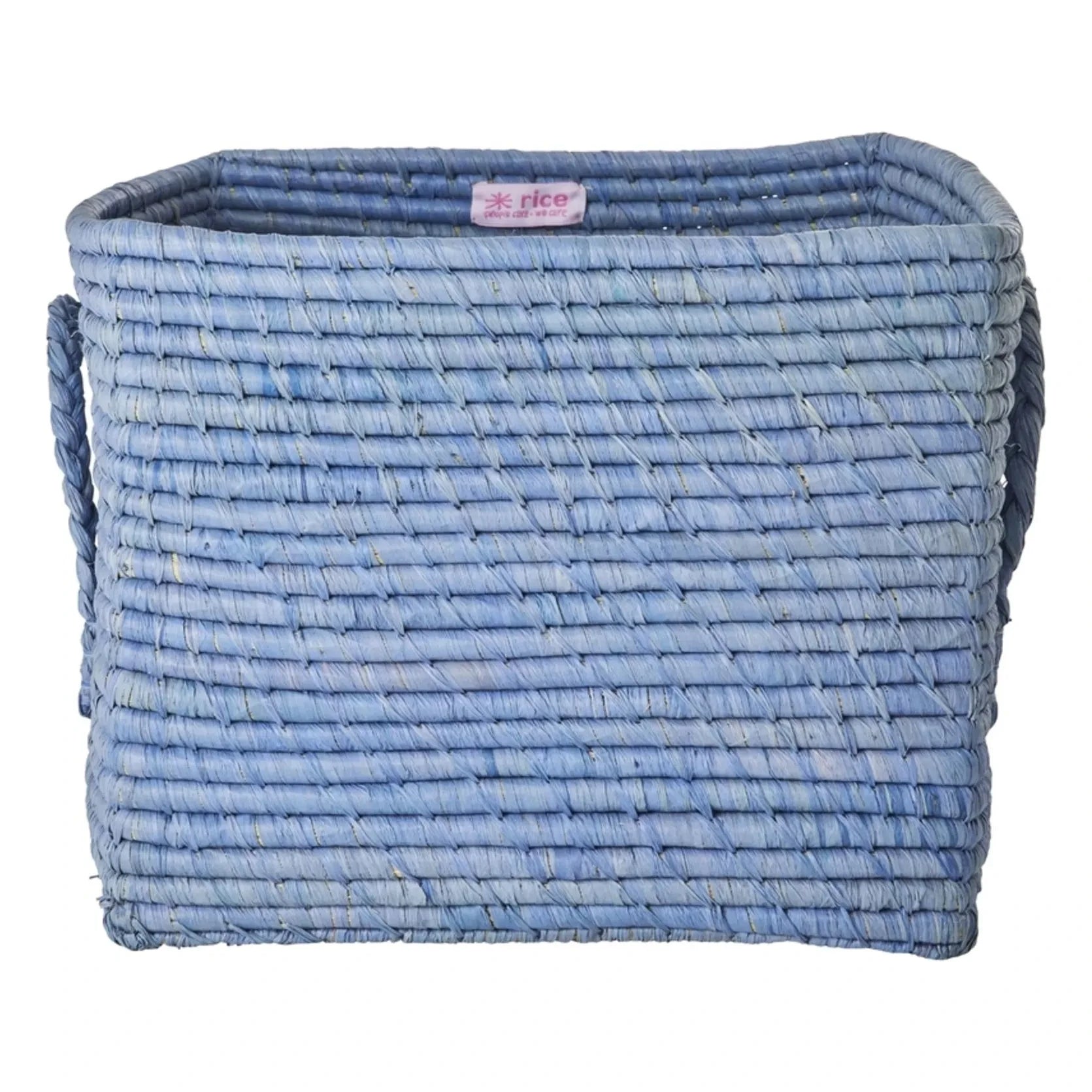 Rice - Raffia storage basket | Blue