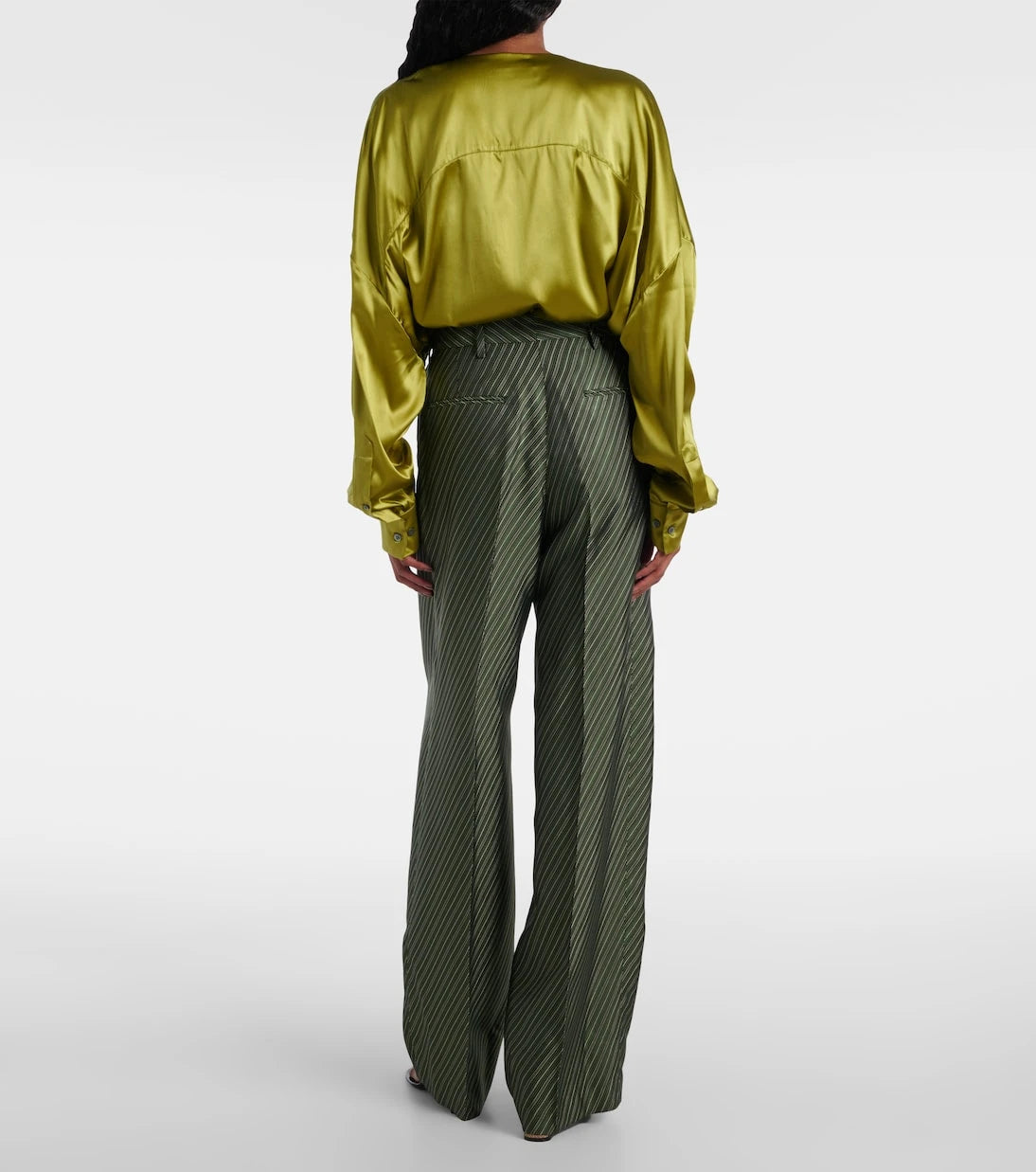 Dries Van Noten - Striped high-rise wide-leg pants