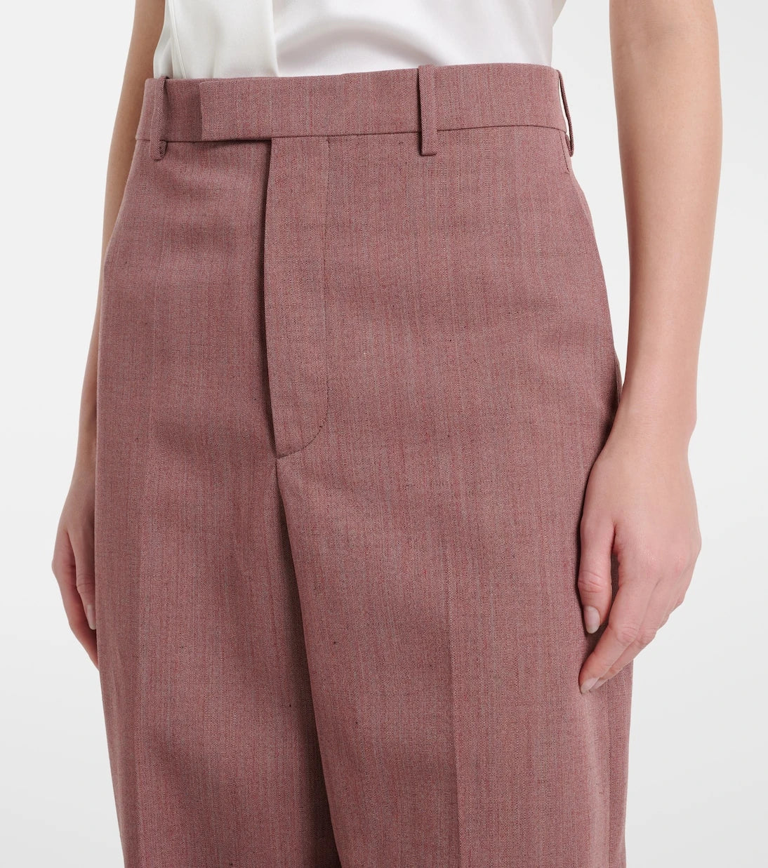 Bottega Veneta - Wool and linen-blend tapered pants